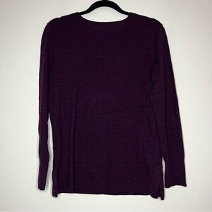 BANANA REPUBLIC Purple Extra Fine Merino Fall Winter Lagenlook Sweater